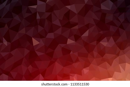 Dark Red vector gradient triangles template. Modern abstract illustration with triangles. Template for cell phone's backgrounds.