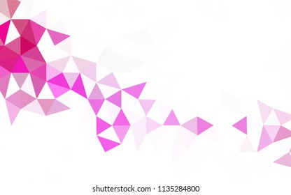 Dark Red vector gradient triangles template. A completely new color illustration in a polygonal style. A completely new design for your leaflet.