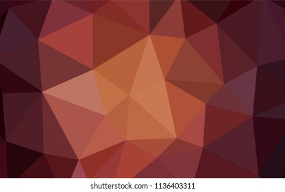 Dark Red vector gradient triangles template. Shining polygonal illustration, which consist of triangles. Polygonal design for your web site.