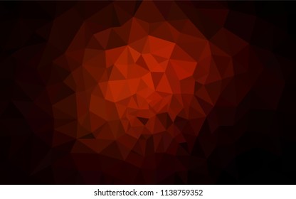 Dark Red vector gradient triangles template. Colorful illustration in polygonal style with gradient. Polygonal design for your web site.