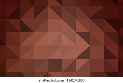 Dark Red vector gradient triangles pattern. A completely new color illustration in a polygonal style. A new texture for your web site.