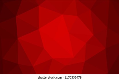 Dark Red vector gradient triangles pattern. Triangular geometric sample with gradient.  Template for cell phone's backgrounds.