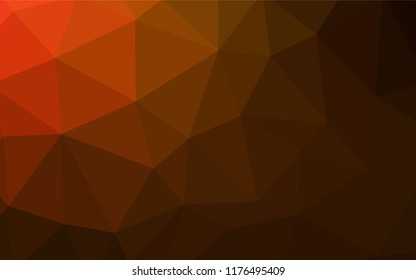 Dark Red vector gradient triangles texture. Triangular geometric sample with gradient.  Brand new style for your business design.