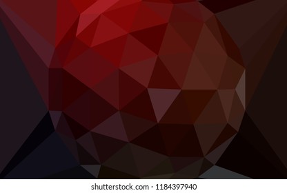 Dark Red vector gradient triangles template with a gem in a centre. Abstract illustration with an elegant triangles. Pattern for a brand book's backdrop.