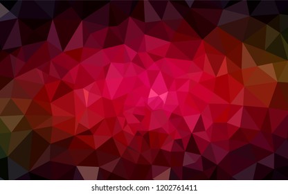 Dark Red vector gradient triangles texture. Colorful abstract illustration with triangles. A completely new design for your leaflet.