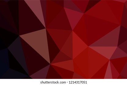 Dark Red vector gradient triangles template. Modern abstract illustration with triangles. A completely new design for your leaflet.