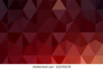 Dark Red vector gradient triangles pattern. Creative geometric illustration in Origami style with gradient. Template for cell phone's backgrounds.