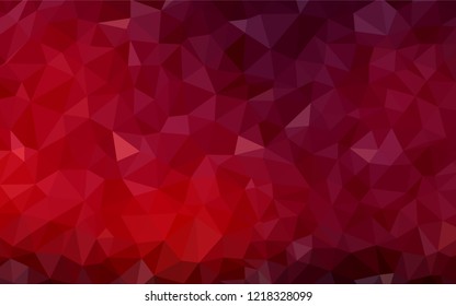 Dark Red vector gradient triangles pattern. Elegant bright polygonal illustration with gradient. Best triangular design for your business.