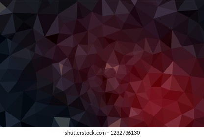 Dark Red vector gradient triangles pattern. A completely new color illustration in a polygonal style. A new texture for your web site.
