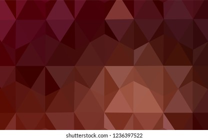 Dark Red vector gradient triangles texture. Colorful illustration in abstract style with triangles. Brand new design for your business.