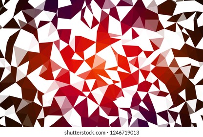 Dark Red vector gradient triangles template. Polygonal abstract illustration with gradient. Polygonal design for your web site.