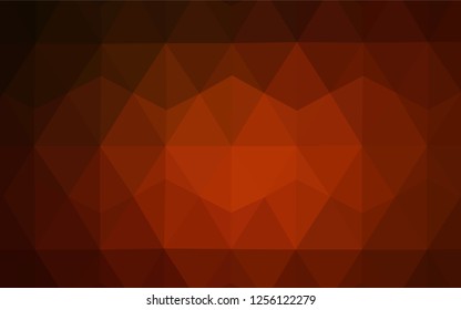 Dark Red vector gradient triangles texture. Modern abstract illustration with triangles. New template for your brand book.