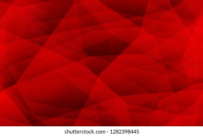 Dark Red vector gradient triangles template. Creative illustration in halftone style with triangles. Best triangular design for your business.