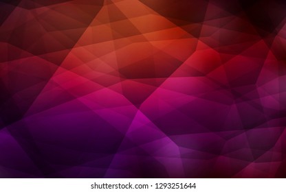 Dark Red vector gradient triangles texture. Triangular geometric sample with gradient.  A new texture for your web site.