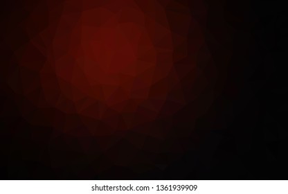 Dark Red vector gradient triangles template. A completely new color illustration in a polygonal style. Triangular pattern for your design.
