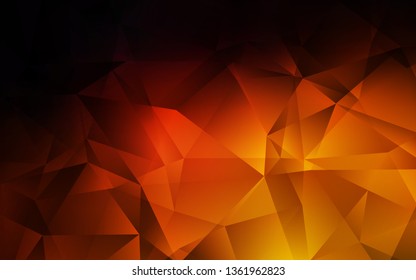 Dark Red vector gradient triangles texture. Elegant bright polygonal illustration with gradient. A completely new design for your leaflet.