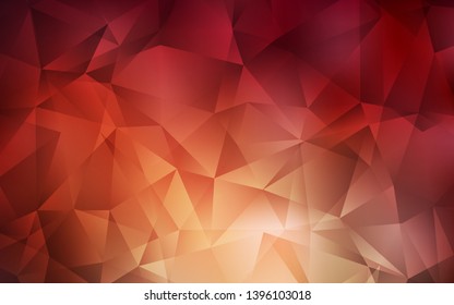 Dark Red vector gradient triangles pattern. Shining polygonal illustration, which consist of triangles. Template for cell phone's backgrounds.