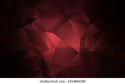 Dark Red vector gradient triangles pattern. A completely new color illustration in a polygonal style. Template for cell phone's backgrounds.