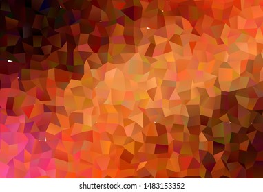 Dark Red vector gradient triangles pattern. Geometric illustration in Origami style with gradient.  Triangular pattern for your design.