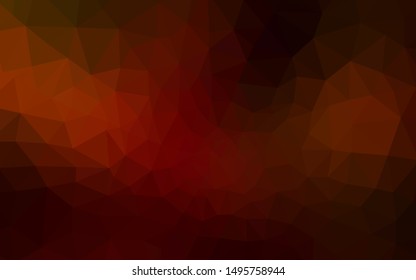 Dark Red vector gradient triangles template. Shining polygonal illustration, which consist of triangles. Textured pattern for your backgrounds.