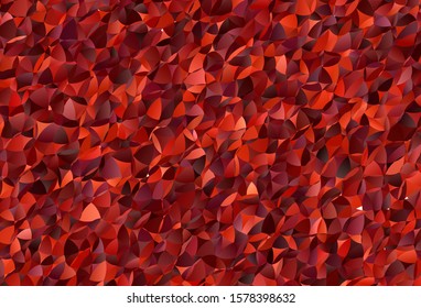 Dark Red vector gradient triangles texture. Shining polygonal illustration, which consist of triangles. Brand new design for your business.