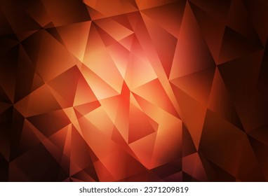 Dark Red vector gradient triangles pattern. Geometric illustration in Origami style with gradient.  Brand new style for your business design.
