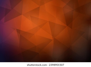 Dark Red vector gradient triangles template. Geometric illustration in Origami style with gradient.  Polygonal design for your web site.