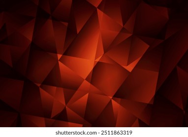 Dark Red vector gradient triangles pattern. A sample with polygonal shapes. Pattern for a brand book's backdrop.