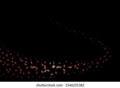 Dark Red vector hand painted template. Modern geometrical abstract illustration with leaves. Hand painted design for web, leaflet, textile.