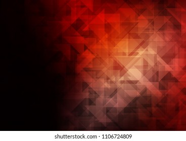 Dark Red vector hexagon mosaic triangle mosaic. Creative geometric illustration in Origami style with gradient. Brand new design for your business.