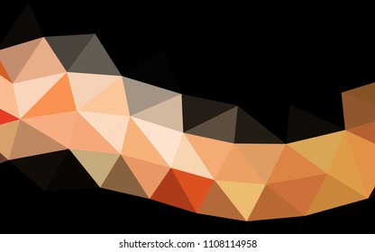 Dark Red vector hexagon mosaic triangle mosaic. Glitter abstract illustration with an elegant design. A completely new template for your business design.