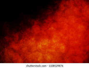 Dark Red vector hexagon mosaic template. Shining colored illustration in a Brand new style. The polygonal design can be used for your web site.
