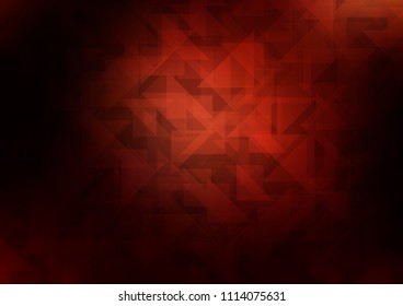 Dark Red vector hexagon mosaic texture. Creative geometric illustration in Origami style with gradient. A completely new design for your business.