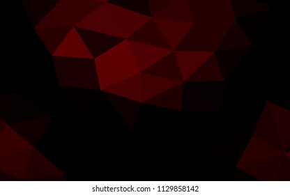 Dark Red vector hexagon mosaic triangle mosaic. A completely new color illustration in a vague style. The completely new template can be used for your brand book.