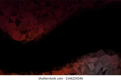 Dark Red vector hexagon mosaic texture. Creative illustration in halftone style with gradient. The template can be used as a background for cell phones.