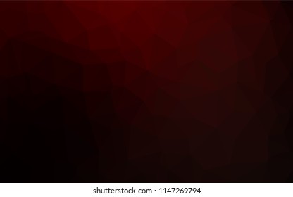 Dark Red vector hexagon mosaic template. Colorful illustration in abstract style with gradient. A completely new template for your business design.
