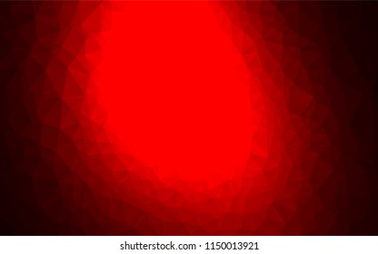 Dark Red vector hexagon mosaic template. Creative geometric illustration in Origami style with gradient. The textured pattern can be used for background.
