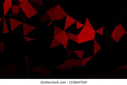 Dark Red vector hexagon mosaic cover. Colorful abstract illustration with gradient. Brand new style for your business design.