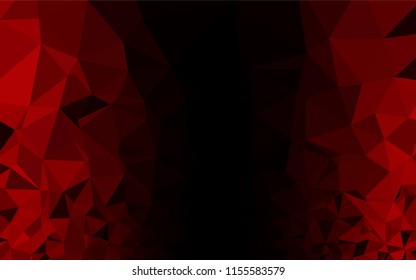 Dark Red vector hexagon mosaic template. A sample with polygonal shapes. The polygonal design can be used for your web site.
