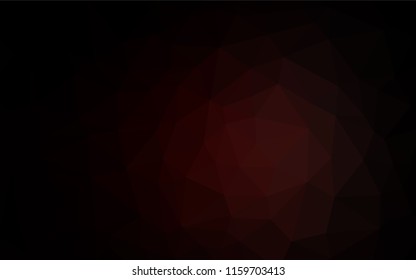 Dark Red vector hexagon mosaic texture. A vague abstract illustration with gradient. A completely new design for your business.