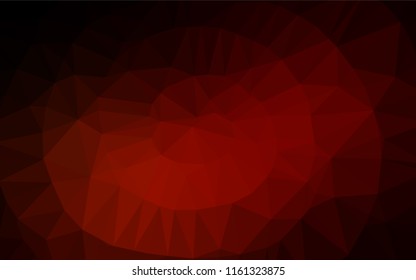 Dark Red vector hexagon mosaic template. Brand new colored illustration in blurry style with gradient. Brand new style for your business design.