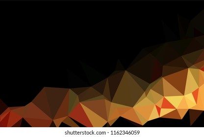Dark Red vector hexagon mosaic texture. Triangular geometric sample with gradient.  Brand new style for your business design.