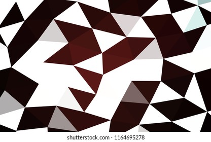 Dark Red vector hexagon mosaic triangle mosaic. A vague abstract illustration with gradient. The template can be used as a background for cell phones.