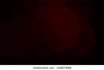 Dark Red vector hexagon mosaic cover. Brand new colored illustration in blurry style with gradient. The polygonal design can be used for your web site.