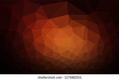 Dark Red vector hexagon mosaic template. A vague abstract illustration with gradient. A new texture for your design.