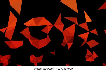 Dark Red vector hexagon mosaic template. Colorful abstract illustration with gradient. The textured pattern can be used for background.