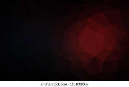 Dark Red vector hexagon mosaic texture. A vague abstract illustration with gradient. The textured pattern can be used for background.