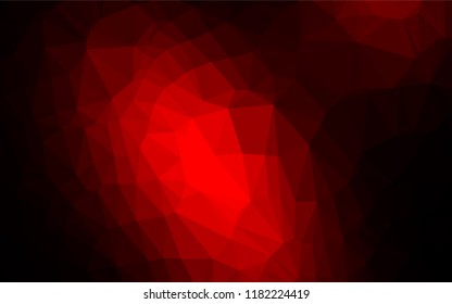 Dark Red vector hexagon mosaic texture. Colorful abstract illustration with gradient. A completely new design for your business.