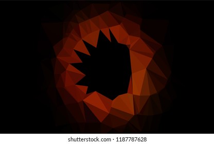 Dark Red vector hexagon mosaic cover. Brand new colored illustration in blurry style with gradient. The completely new template can be used for your brand book.