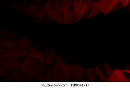Dark Red vector hexagon mosaic texture. Shining colored illustration in a Brand new style. The polygonal design can be used for your web site.